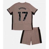 Otroški Nogometni dresi Tottenham Hotspur Cristian Romero #17 Tretji 2023-24 Kratek Rokav (+ Kratke hlače)